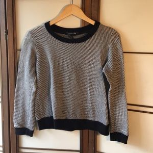 Shimmery Black White and Silver Sweater